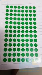 Decal tròn đường kính 10mm màu xanh lá - ảnh 1