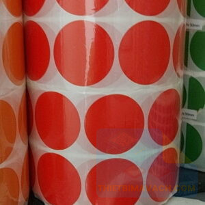 Decal tròn đường kính 50 mm màu đỏ