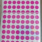 Decal tròn đường kính 8mm màu hồng