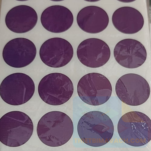 Decal tròn đường kính 30 mm màu tím - ảnh 1