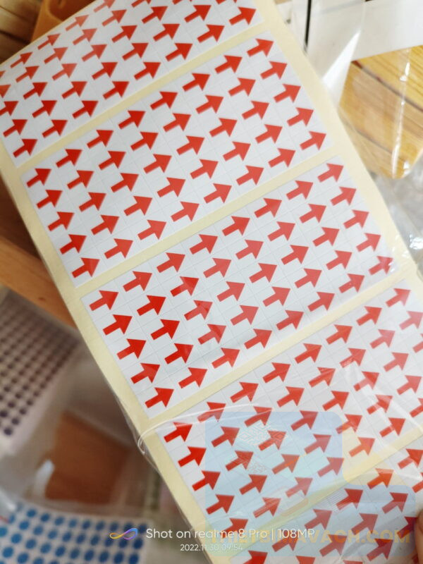 Decal tem mũi tên 8 x11mm - Ảnh 3
