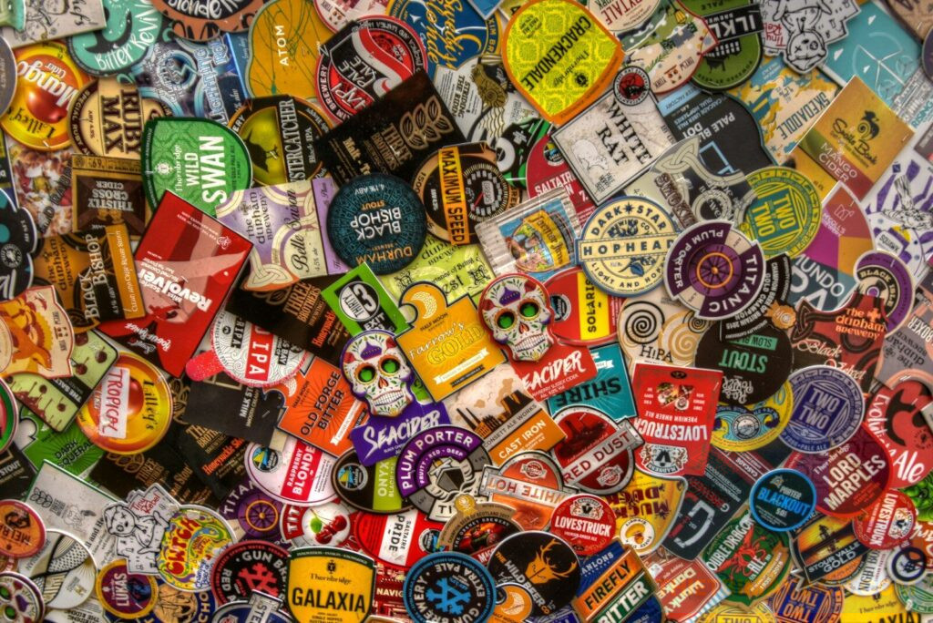 assorted label of plastic cup lot