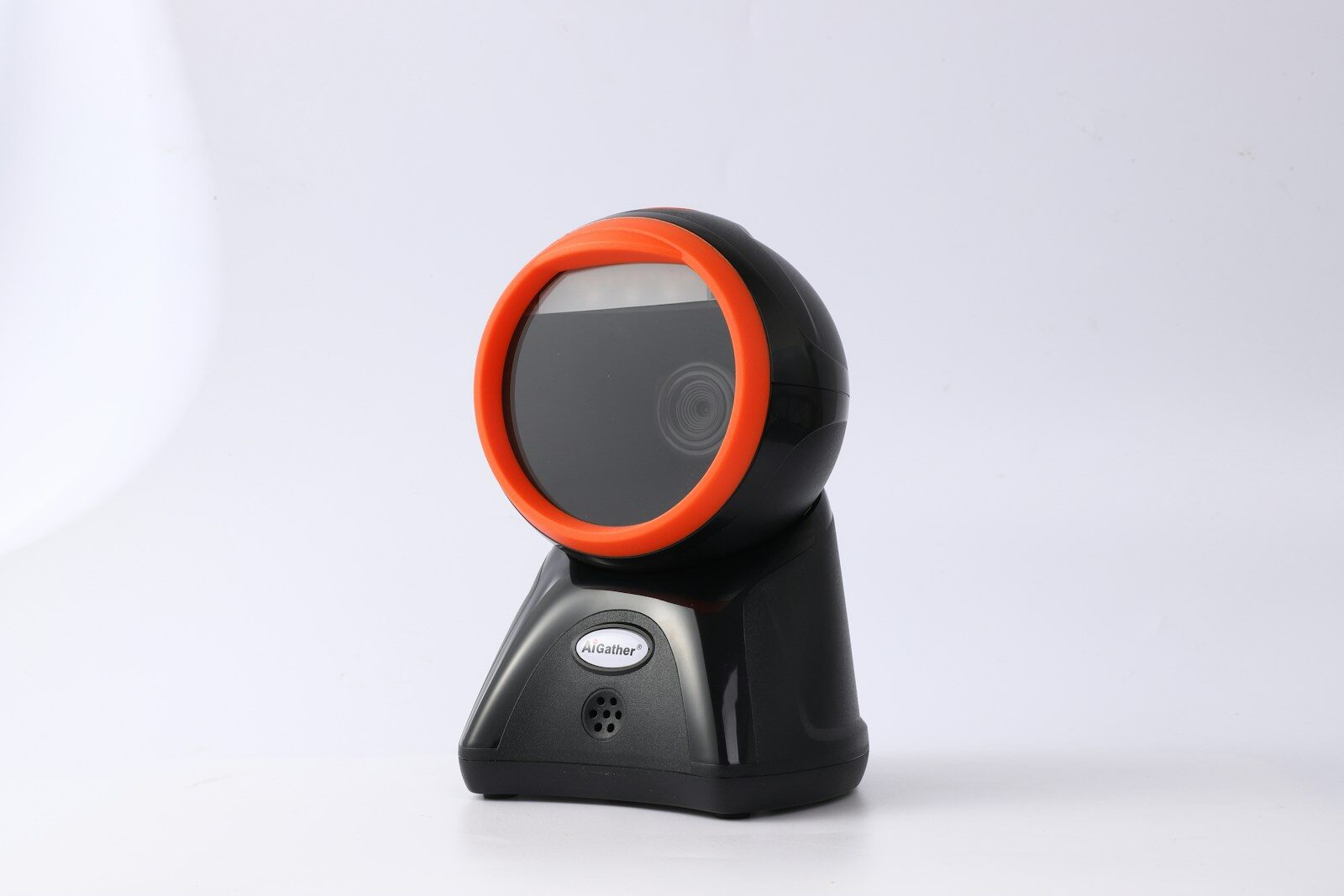 black and orange portable speaker